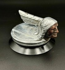 1929 Pontiac Indian Chief Radiator Cap Hood Ornament Original Vintage picture
