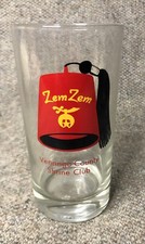 VINTAGE ZEM ZEM FEZ SHRINERS MASONIC DRINKING GLASS TUMBLER VENANGO PA picture