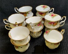 Royal Albert Old Country Roses Demitasse Cup & Saucer Set Espresso England Small picture