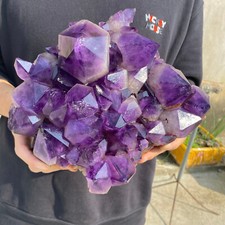 11.3LB Large Natural Amethyst  cluster  quartz crystal specimen Healing picture