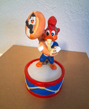 Vintage Walter Lantz Woody Woodpecker Playing Saxophone Drum Music Box Figurine picture