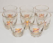 Old Fitzgerald Stitzel Weller Bourbon Rocks Glass Set of 8 with Gold Rim picture