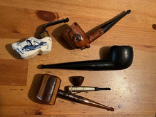 * *  Set of FIVE Used Pipes.    Vintage 5 Pipe Lot. picture