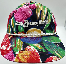 Vintage Walt Disney World Hawaiian Snapback Hat Ball Cap One Size Tropical picture