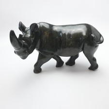 LARGE Carved Natural Granite Stone Rhino Rhinoceros Statue Sculpture Aferica picture