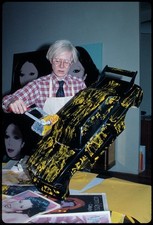 Photo:Andy Warhol [painting model car], N.Y. picture