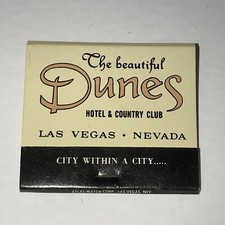 Vtg 60’s 70’s Dunes Hotel & Country Club Las Vegas Matchbook Unstruck NOS picture