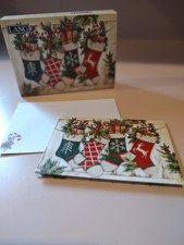 Lang ~ Holiday Stockings PETITE Christmas Cards by Susan Winget ~ Linen ~ NEW picture