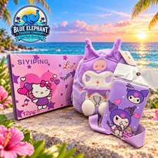 SIYIPING Hello Kitty 12-Piece Lip Gloss Kuromi Plush Bag Card Holder Strap picture