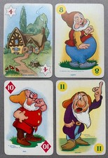 4 Vintage 1937 Disney's Snow White & 7 Dwarfs Cards Castell Bros/Pepys 1st Ed. picture