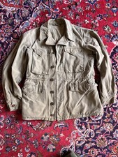 Combat Issued Worn M1943 M43 Field Jacket Coat OD Sz 38 Medium Large Repairs picture
