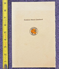 1931 Golden State Limited Railroad Menu Rock Island RR Southern Pacific Railway picture