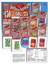 Pull Tab Ticket - Hard Card Tickets - Game - Smackers 300 ct picture