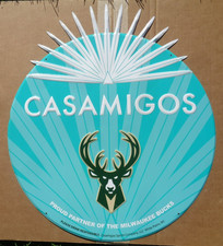 CASAMIGOS TEQUILA MILWAUKEE BUCKS METAL / TIN BAR SIGN 20 X 23 COOL NEW RARE picture