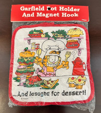 Vtg 1990s Garfield Pot Holder And Magnet Hook New In Pkg Giftco Paws picture