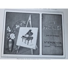 Vintage 1903 Wm Knabe Co Piano Print Ad The Masterpiece Baltimore Antique Music picture
