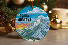 Big Sky Montana Ornament Travel Souvenir Ceramic Keepsake Gift Unique Christmas picture