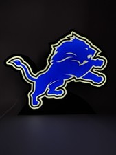 Detroit Lions Football Light Up LED Neon Sign picture