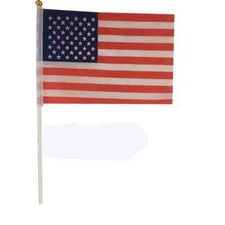 American party flags (10) Flags w/ plastic poles picture