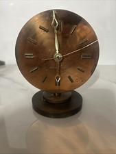1930s SETH THOMAS Art Deco Copper And Bronze Eight Day Desk CLOCK as is untested picture