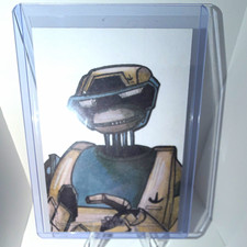 2026 Topps Chrome Star Wars Rees Finny Artist Sketch Card T-series Droid picture