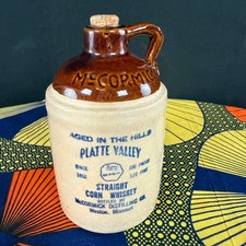 Platte Valley Whiskey Jug Mini Stoneware McCormick Distilling Weston MO picture