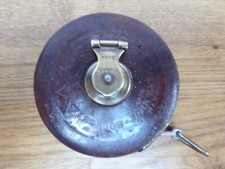 Vintage John Rabone & Sons Hockley Abbey 33ft No 260 Leather Tape Measure picture