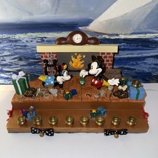 Rare 1996 Walt Disney Menorah with Mickey Mouse & Friends Judaica 10x6 Retired picture