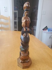 Vintage Alaska Totem Pole SEAWOMAN 10.5