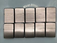 Lot Of (10) Zippo Lighter CASES ONLY Full Size Chrome: Black Matte 2012 Vintage picture