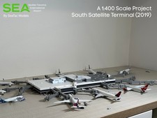 1:400 Model Of Seattle Tacoma Airport South Satellite *Pre-order picture