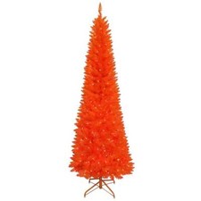 Kurt Adler 7 Foot Pre Lit Orange Slim Tree picture