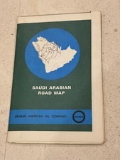 Vintage 1973 Saudi Arabia Road Map ARAMCO - ARABIAN AMERICAN OIL COMPANY picture