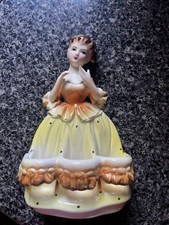 Vintage 1950's Chadwick Japan Lady Lipstick Holder, Yellow Dress picture