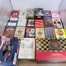 Vintage Playing Card Lot Coca-Cola Harley-Davidson NASCAR Uno H2O 20 Decks picture