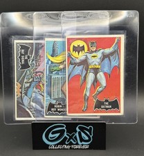 1966 Topps The Batman 3 Card Lot #1 Black Bat, #2 Robin & #3 Batman & Robin picture