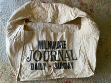 Vintage Collectable Milwaukee Journal Paperboy Delivery Bag Satchel 50's Rare picture