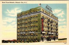 1930-40's HOTEL PENN-ATLANTIC ATLANTIC CITY NJ VINTAGE LINEN POSTCARD #2 picture