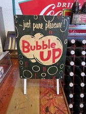 Bubble Up Soda Sign Metal Frame Stand picture