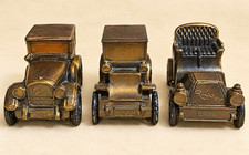 Banthrico Inc. Vintage Metal Vehicle Car Piggy Banks Lot of 3 Chicago USA picture