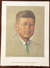 NORMAN ROCKWELL Lithograph JOHN F KENNEDY Numbered Limited Edition JFK Print COA picture