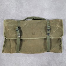 Vintage US Army Canvas Tool Kit Roll OD Green Model 1921 Saddlers Blacksmiths picture