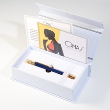 OMAS Portofino Blue Yellow Gold Edition Italian Luxury Pen Elegant Instrument picture