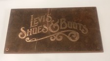 Levi Strauss Advertising Sign Rare Vintage 70s Store Display Jeans Levi’s Boots picture