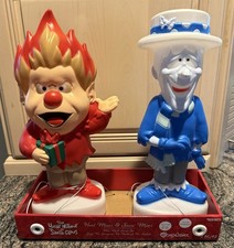 Warner Brothers Light Up Heat Miser & Snow Miser 14” Blow Mold Set 2026 🔥 ❄️ picture