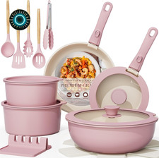 21 Pcs Pots and Pans Set Non Stick Ceramic Cookware Set Detachable Handle RV... picture