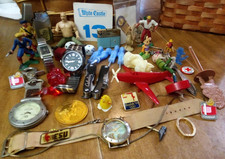Vintage Junk Drawer Lot Watches Lighters Celluloid Pins German Pirates More picture
