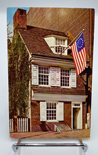 Vtg RPPC Betsy Ross House Old Glory Philadelphia Pennsylvania Postcard picture