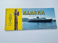 Vintage Alaska Postcard Book 20 View Totem Pole Cruise Ship Scenery Souvenir picture