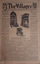 1935 THE VILLAGER Greenwich Village NEW YORK Newspaper Jan 10 picture